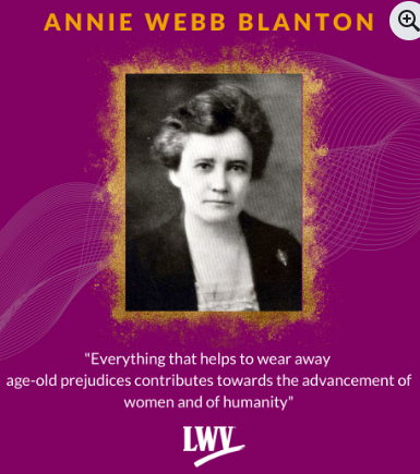 Help get a Dr. Annie Webb Blanton Stamp